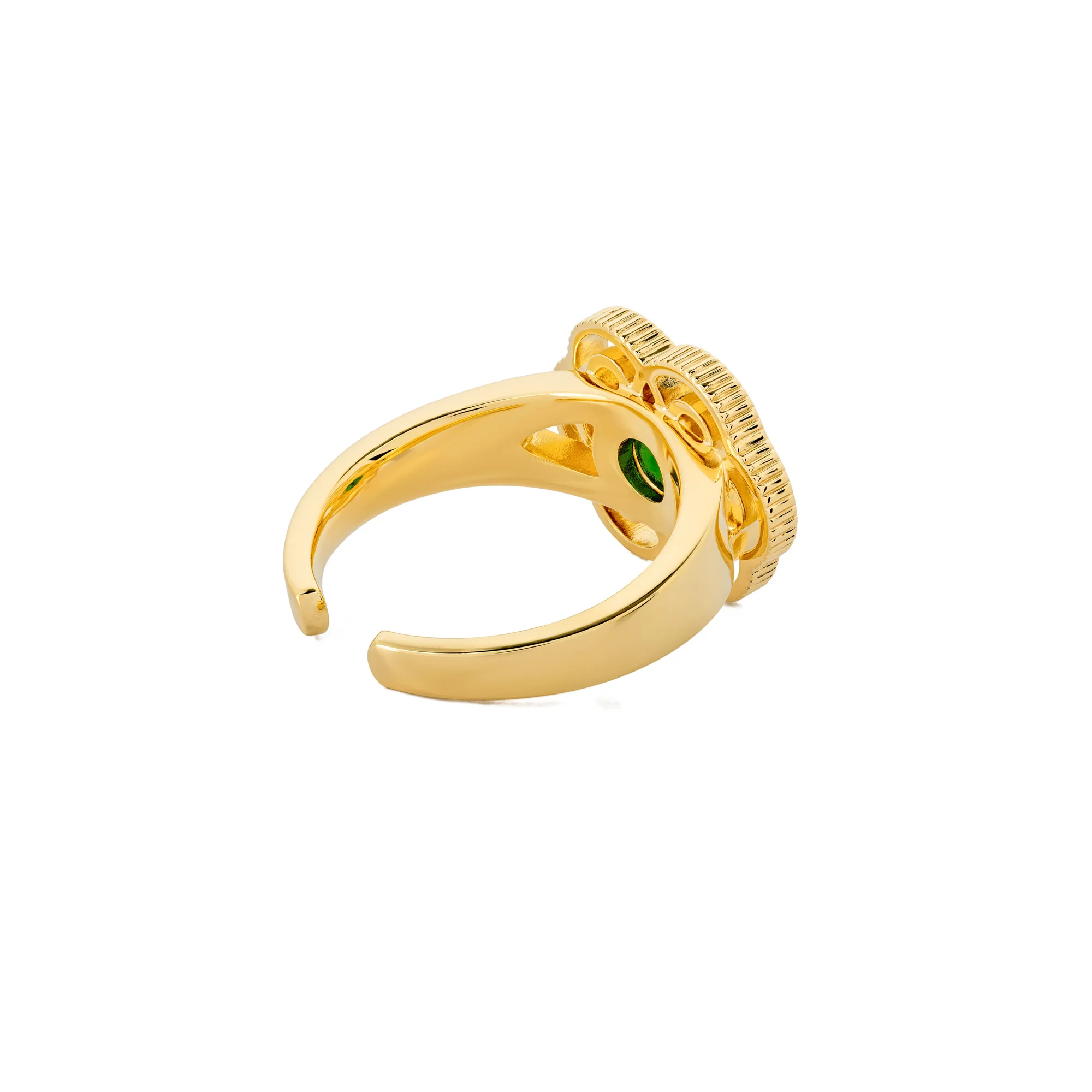 Blissful Ruyi Ring Green Agate - Image 4