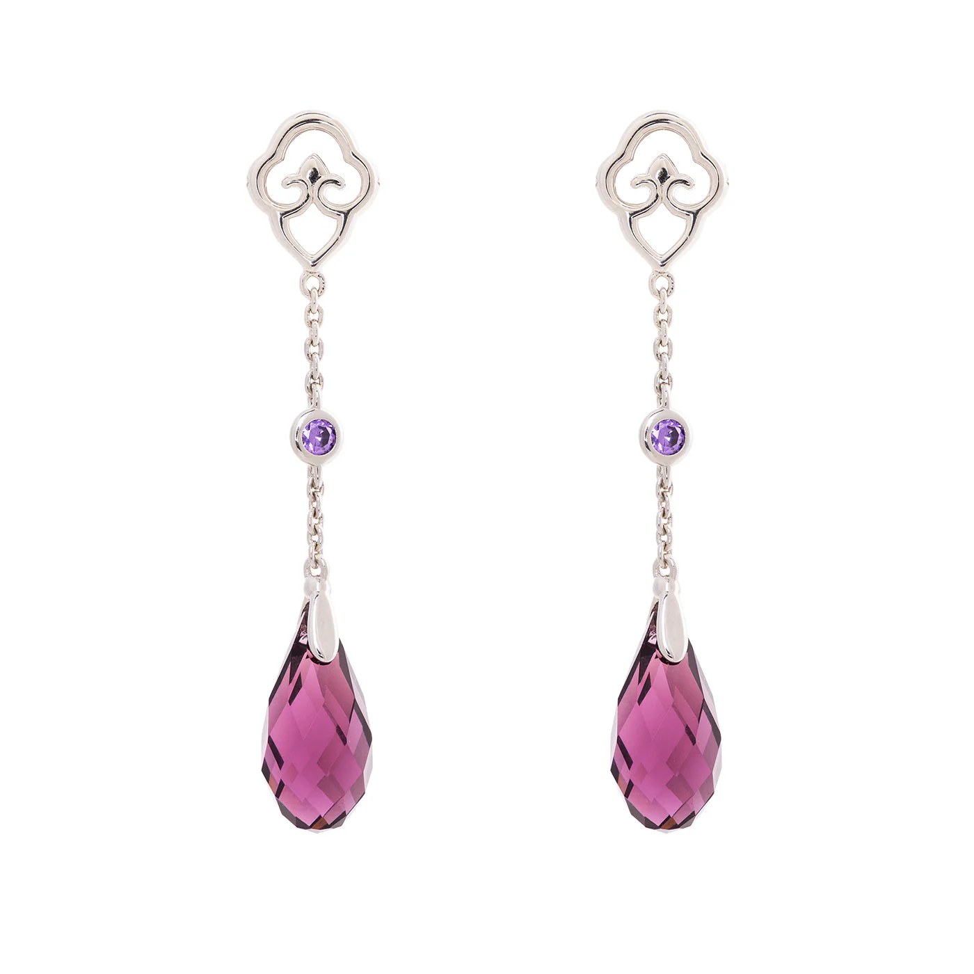 Celestial Tassel Earrings Amethyst