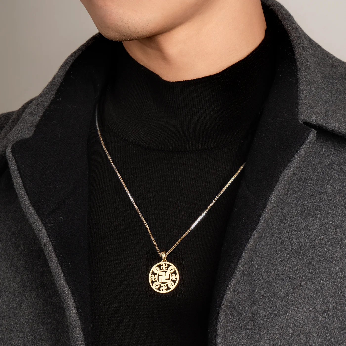Falun Pendant 18kt Yellow Gold 22mm - Image 4