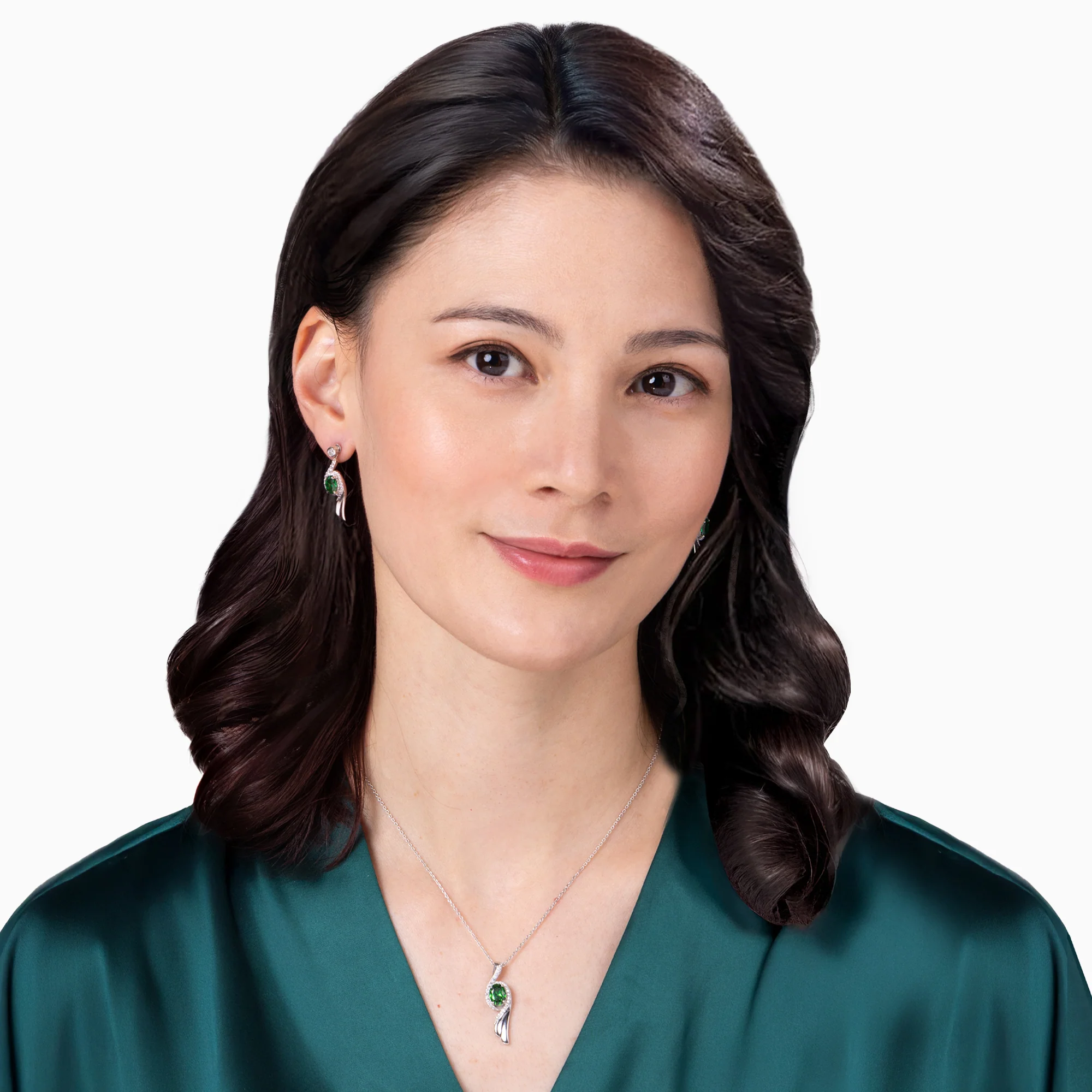 Flying Sleeves Earrings Green - Image 3
