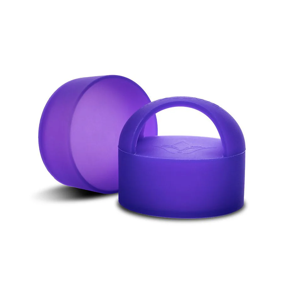 Gemstone Bottle Anti-Slip Silicone Grip Handle Amethyst