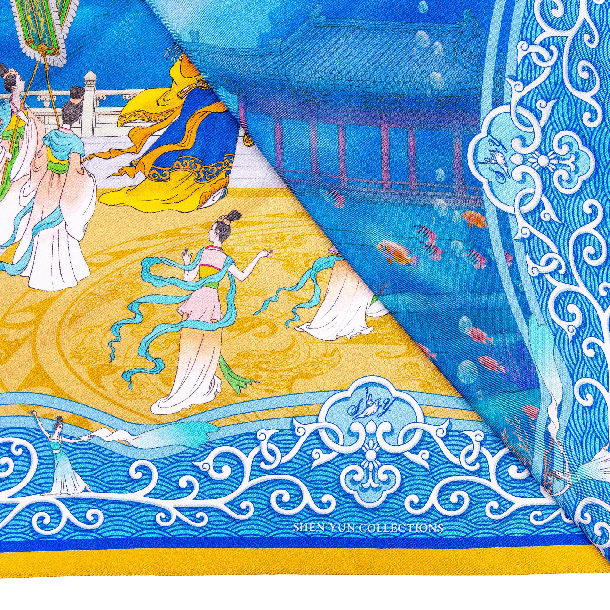 Monkey King and the Dragon Palace Silk Scarf - Image 4