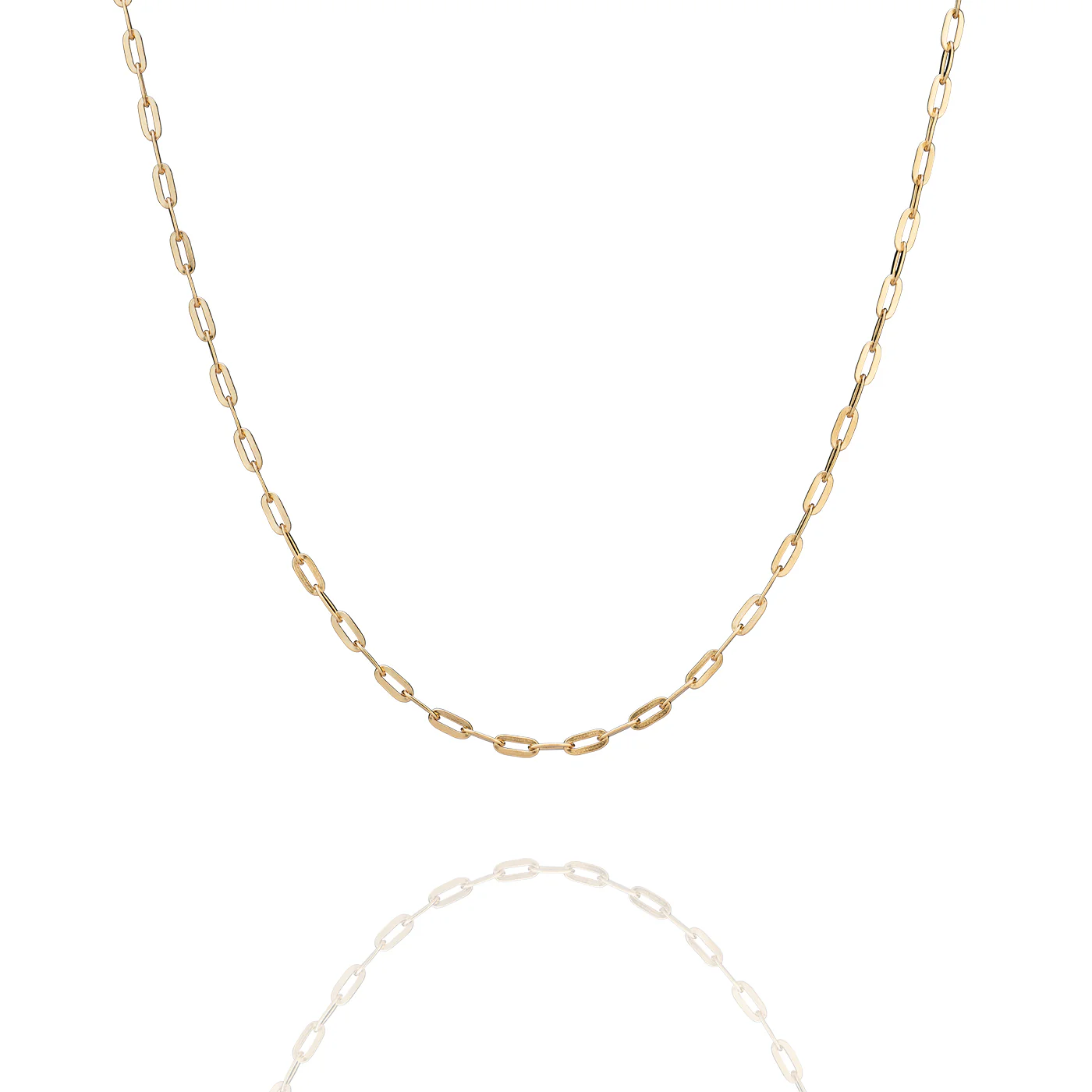 Paperclip Chain Gold 17+2”