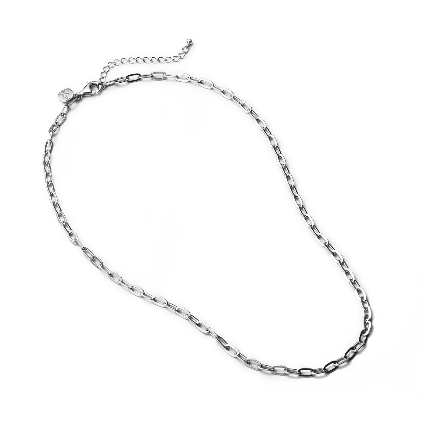 Paperclip Chain Silver 17+2” - Image 2
