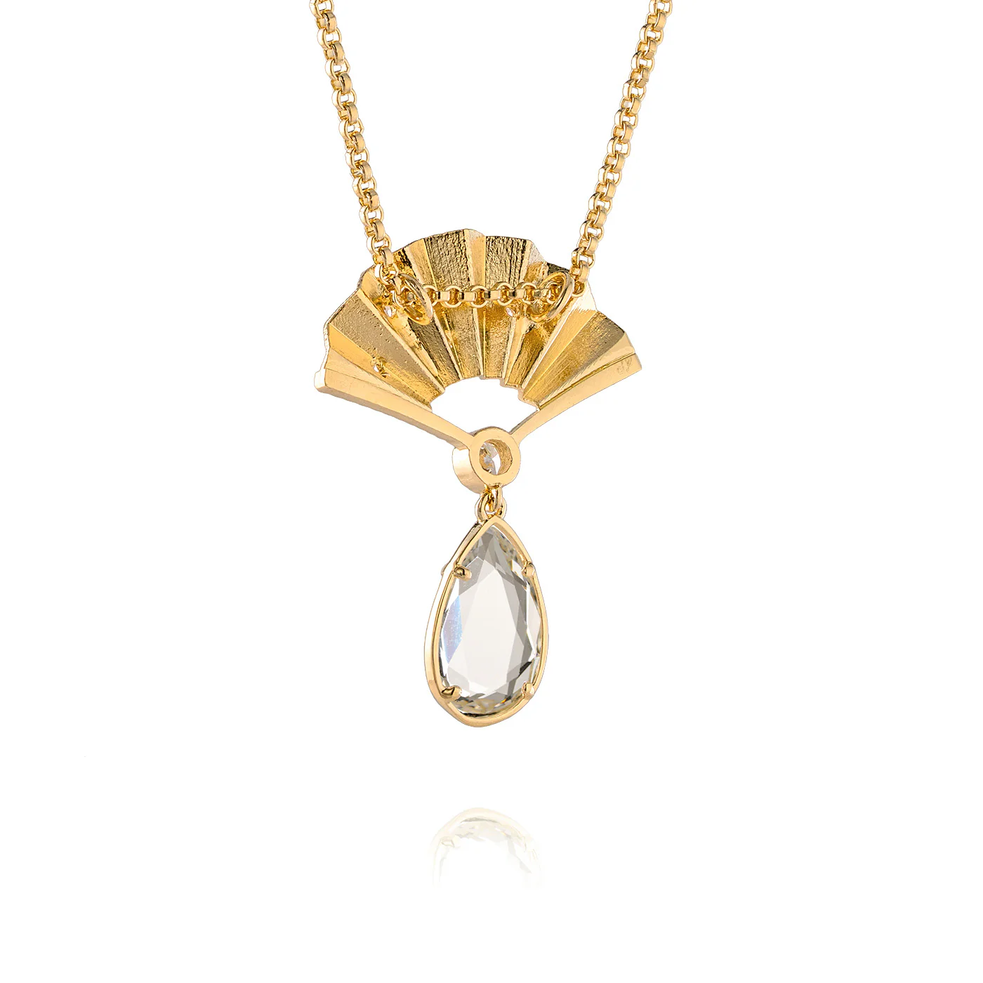 Radiant Fan Necklace Crystal - Image 4