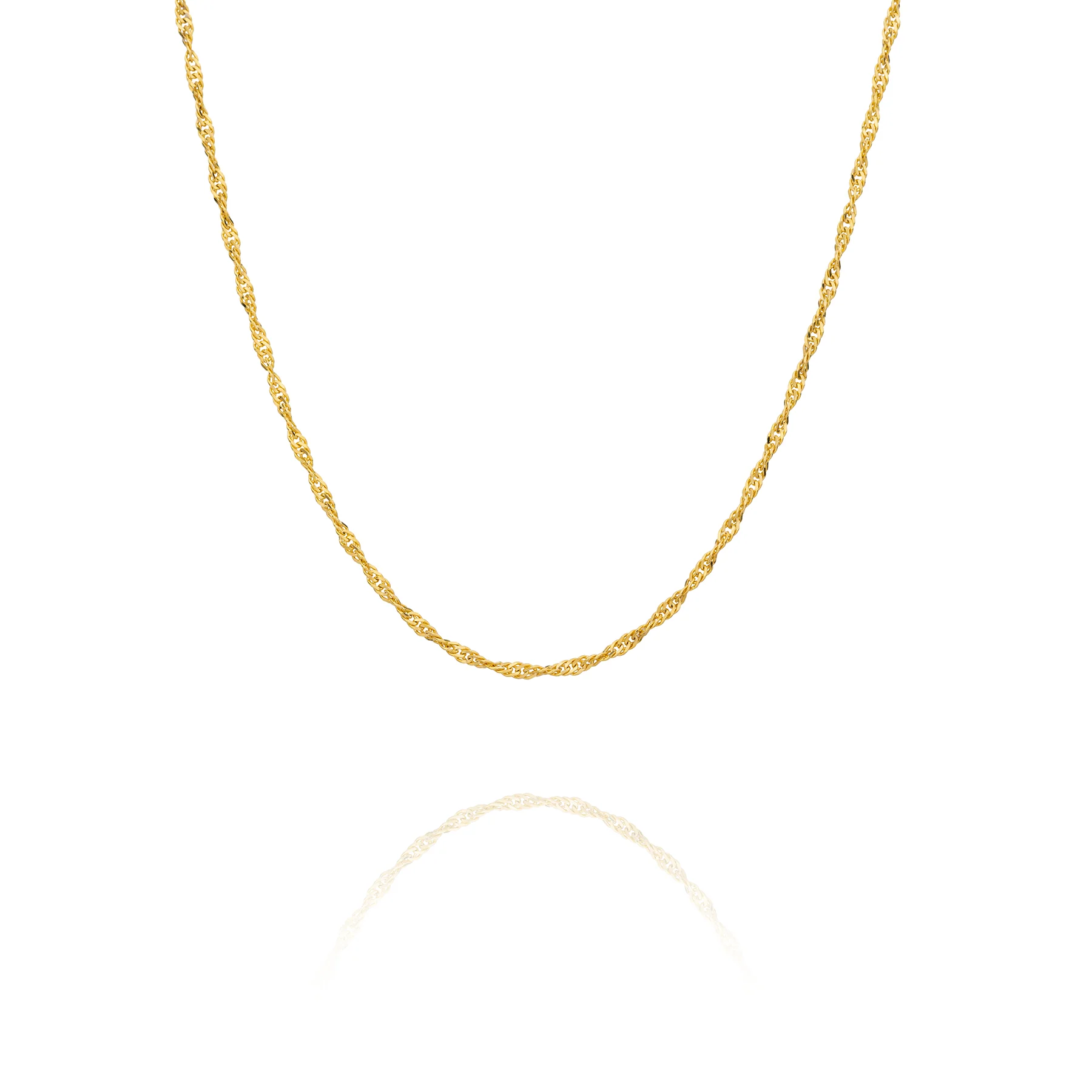 Singapore Chain Gold Vermeil 18"