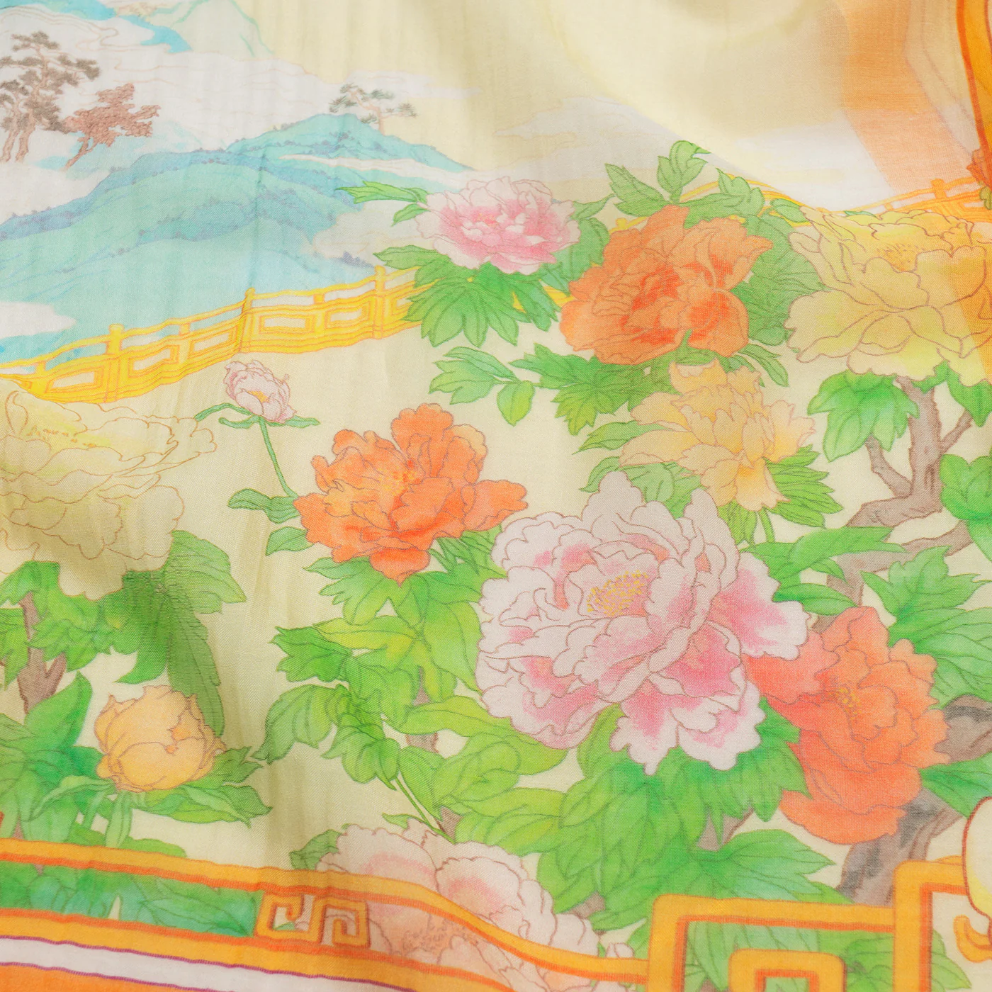 Peony Elegance Long Scarf - Image 3