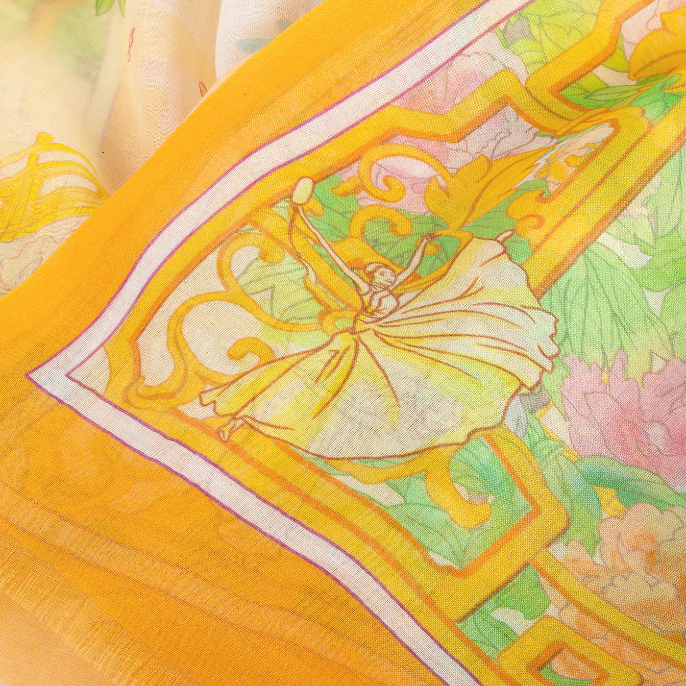 Peony Elegance Long Scarf - Image 5
