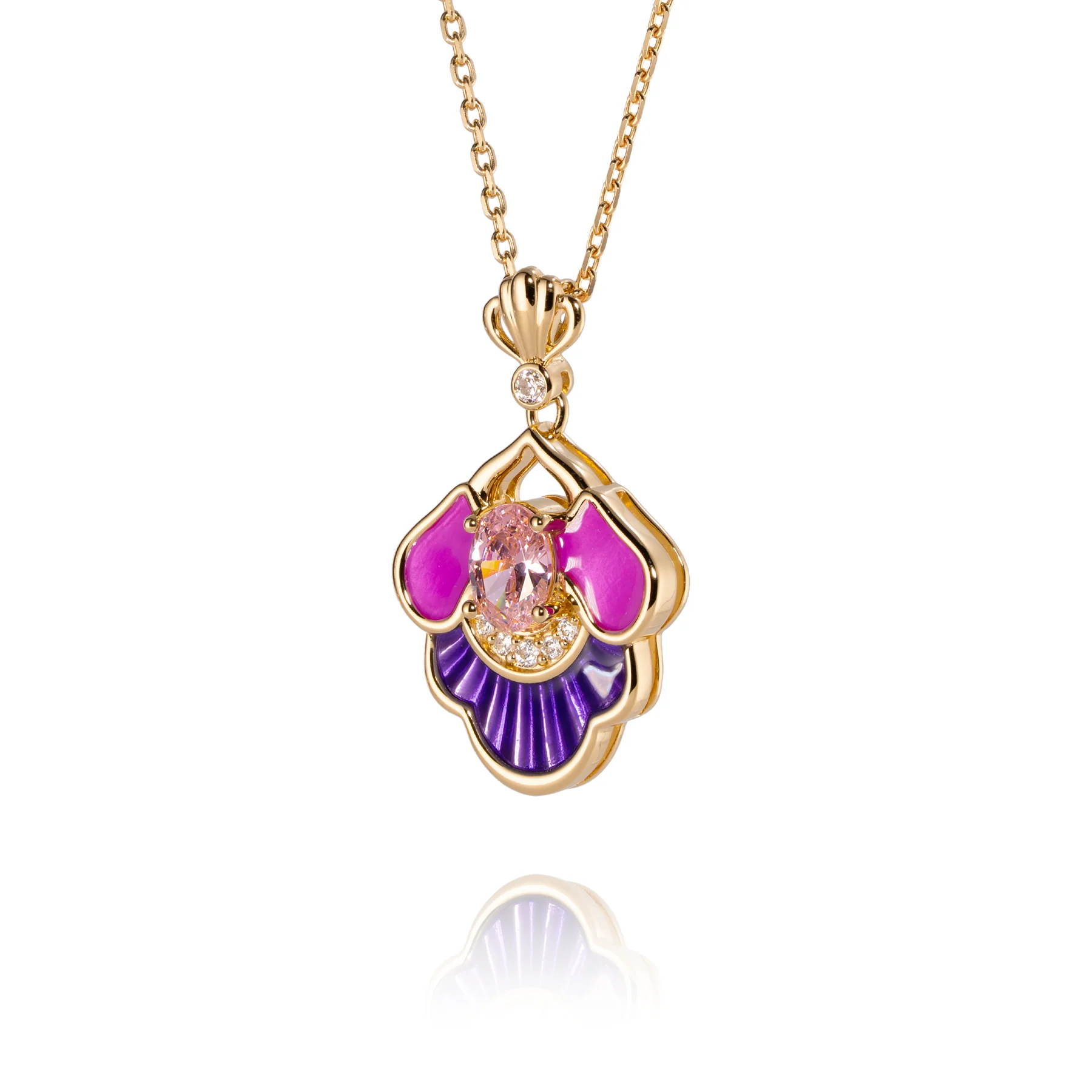 Tang Flowing Gowns Necklace Purple - Image 3