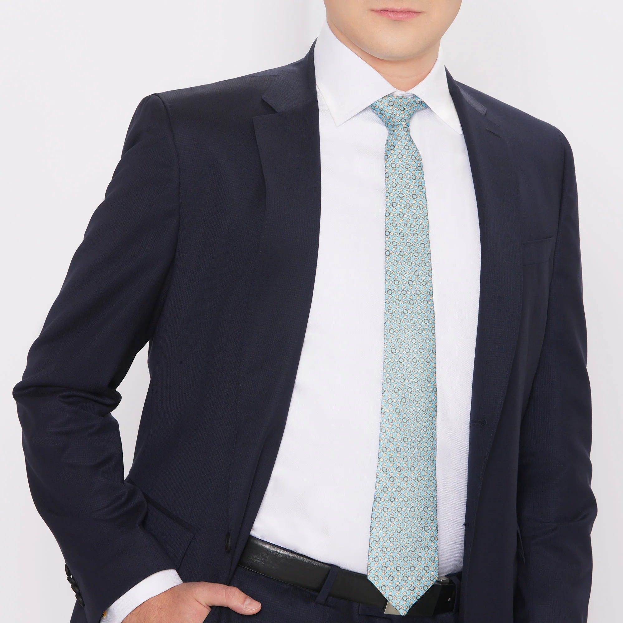 The Heroic Lu Zhishen Tie Light Blue - Image 5