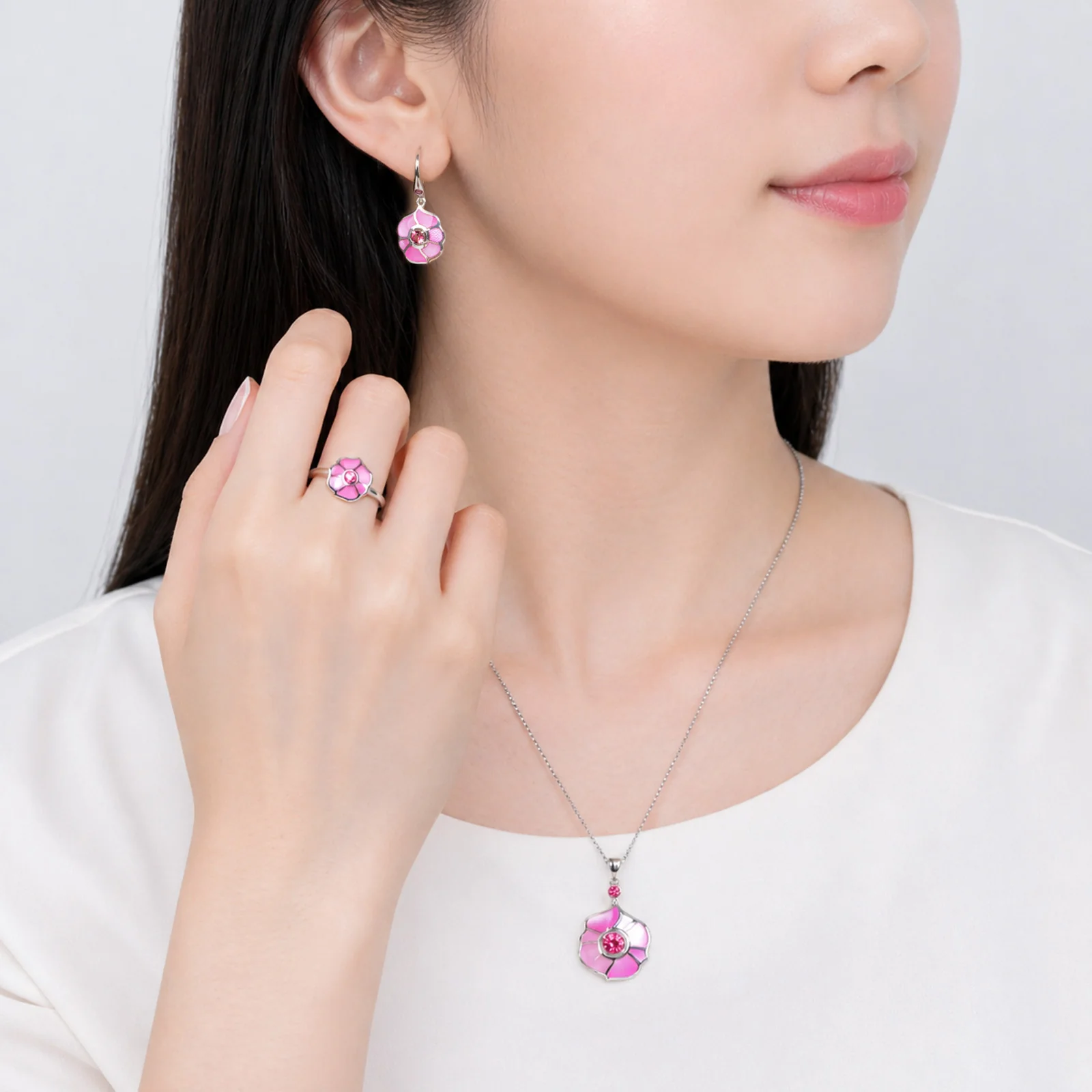 Windmill Grace Drop Earrings Pink - Image 5